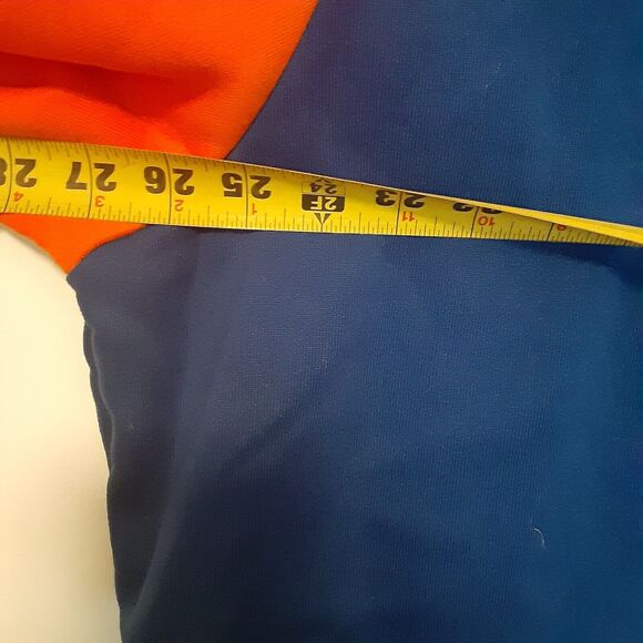 Shein Curve Jacket Women 4XL Blue Orange Varsity Bomber Button Up - Picture 6 of 7